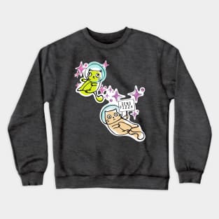 Stellar Pizza Cats in Space Crewneck Sweatshirt